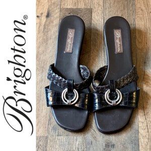 Brighton Leather Rafael Slip On Sandals Size 9M